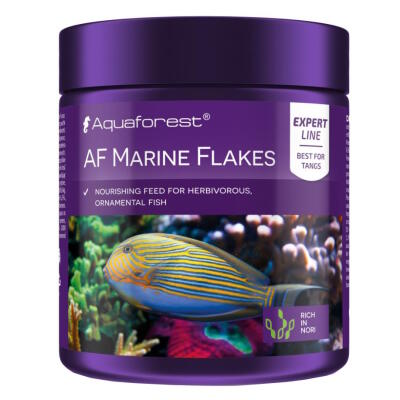 Корм для морських риб Aquaforest  AF Marine Flakes 25 г - пластівці з норі та спіруліною для травоїдних і всеїдних риб
